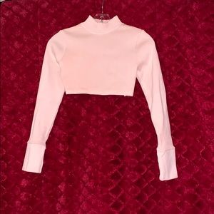 Cropped ribbed turtleneck sweater- Misspap